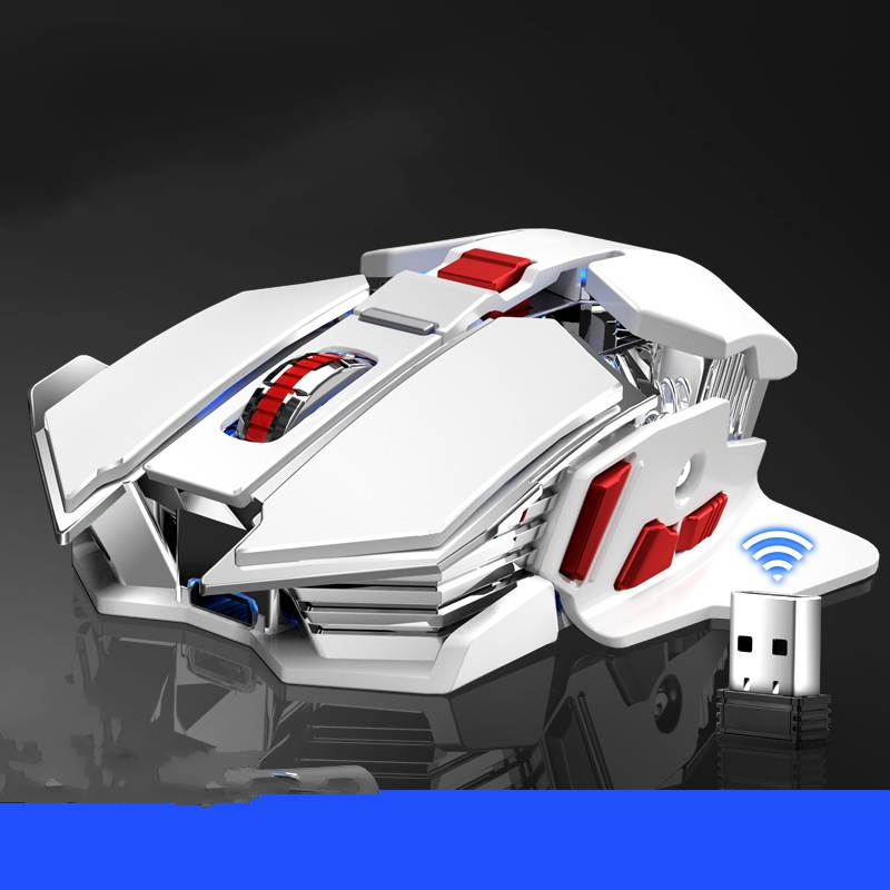 AULA SC300 400mAh Rechargeable 2.4G Wireless Mouse IPS Energy Save 6 Buttons Ergonomic Mice Colorful LED Light for Tablet Phone PC Laptop