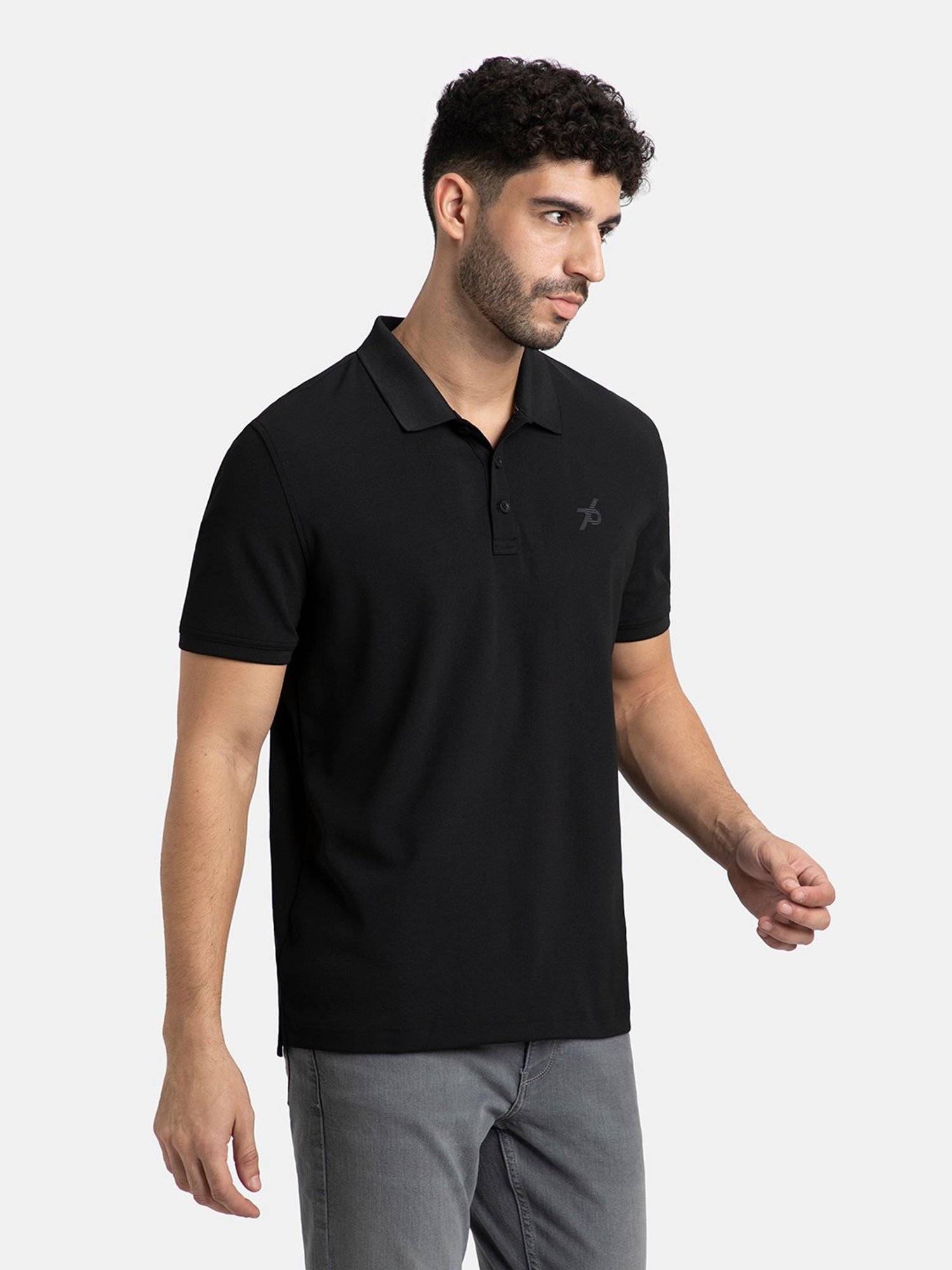 Jockey AM38 Men's Microfiber Solid Half Sleeve Polo T-Shirt with StayDry & StayFresh Technology
