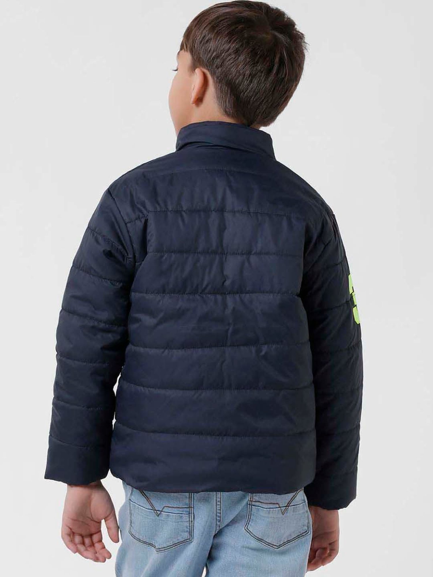 Kate & Oscar Kids Navy Quilted Full Sleeves Jacket