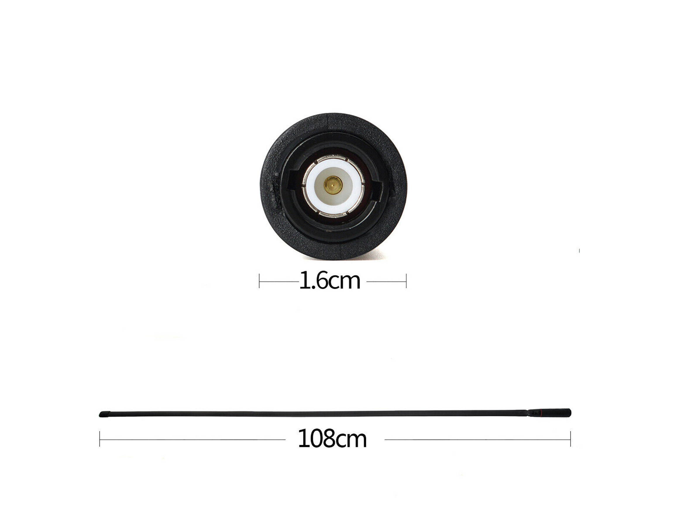 HYS 27 Mhz BNC Antenna Portable Indoor/Outdoor 41.7 inch CS Tactical Foldable Antenna Compatible for Midland Cobra Uniden Anytone CB Radio