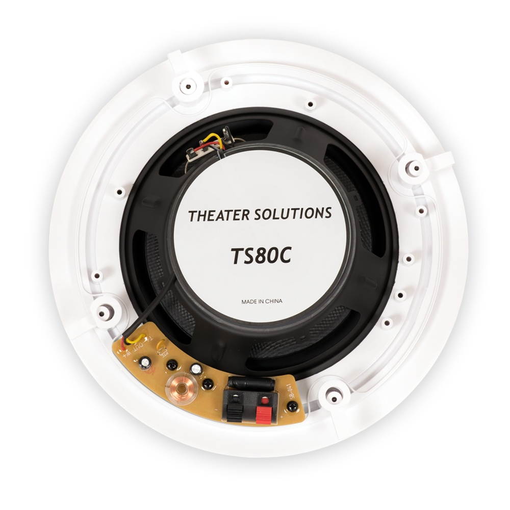 Theater Solutions TS80C In Ceiling 8" Speakers Surround Sound Home Theater 7 Speaker Set