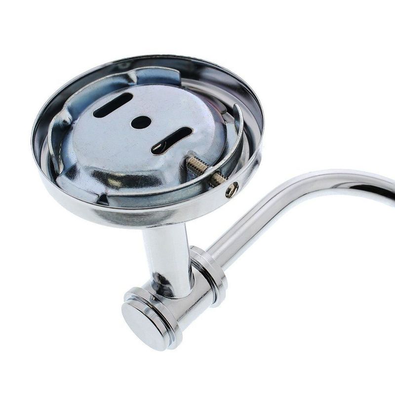 Bathroom Toilet Paper Roll Holder Wall Kit - Open Arm Design - Easy Installation - Chrome, 6 Inches