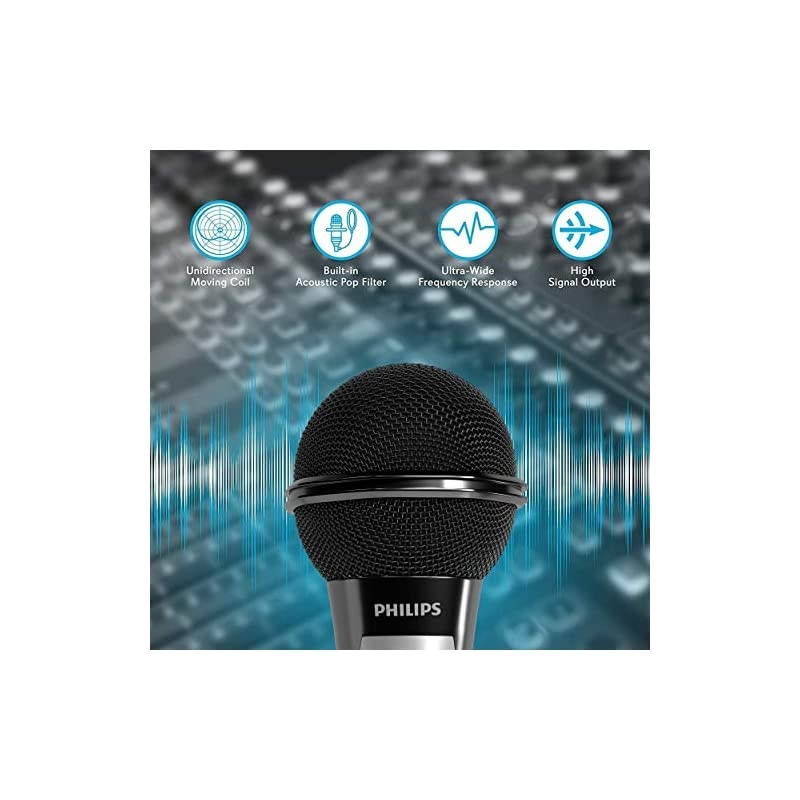 Vocal Dynamic Microphone Wired Mic Audio Technica Microphone Professional for Vocal and Singing with Volume Control with 16 Feet XLR Audio Cord