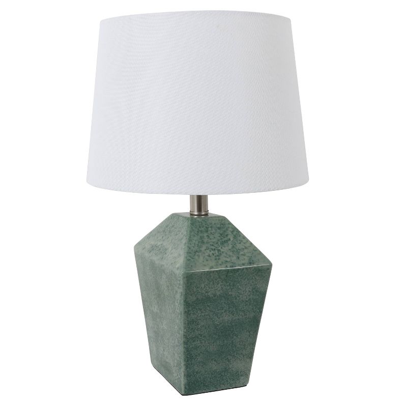 19.5" Carrol Geometric Table Lamp (Includes LED Light Bulb) Soft Turquoise - Decor Therapy