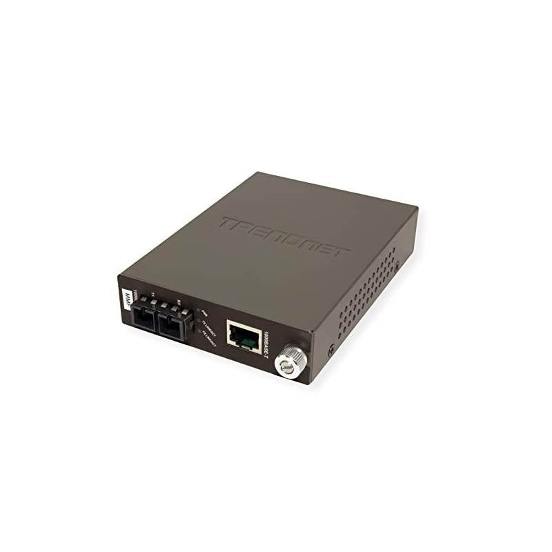 Intelligent 1000 BaseT to 1000 BaseSX MultiMode SC Fiber Media Converter Up to 550M 1800 ft Fiber to Ethernet Converter 2 Gbps Switching Capacity Lifetime Protection TFC1000MSC