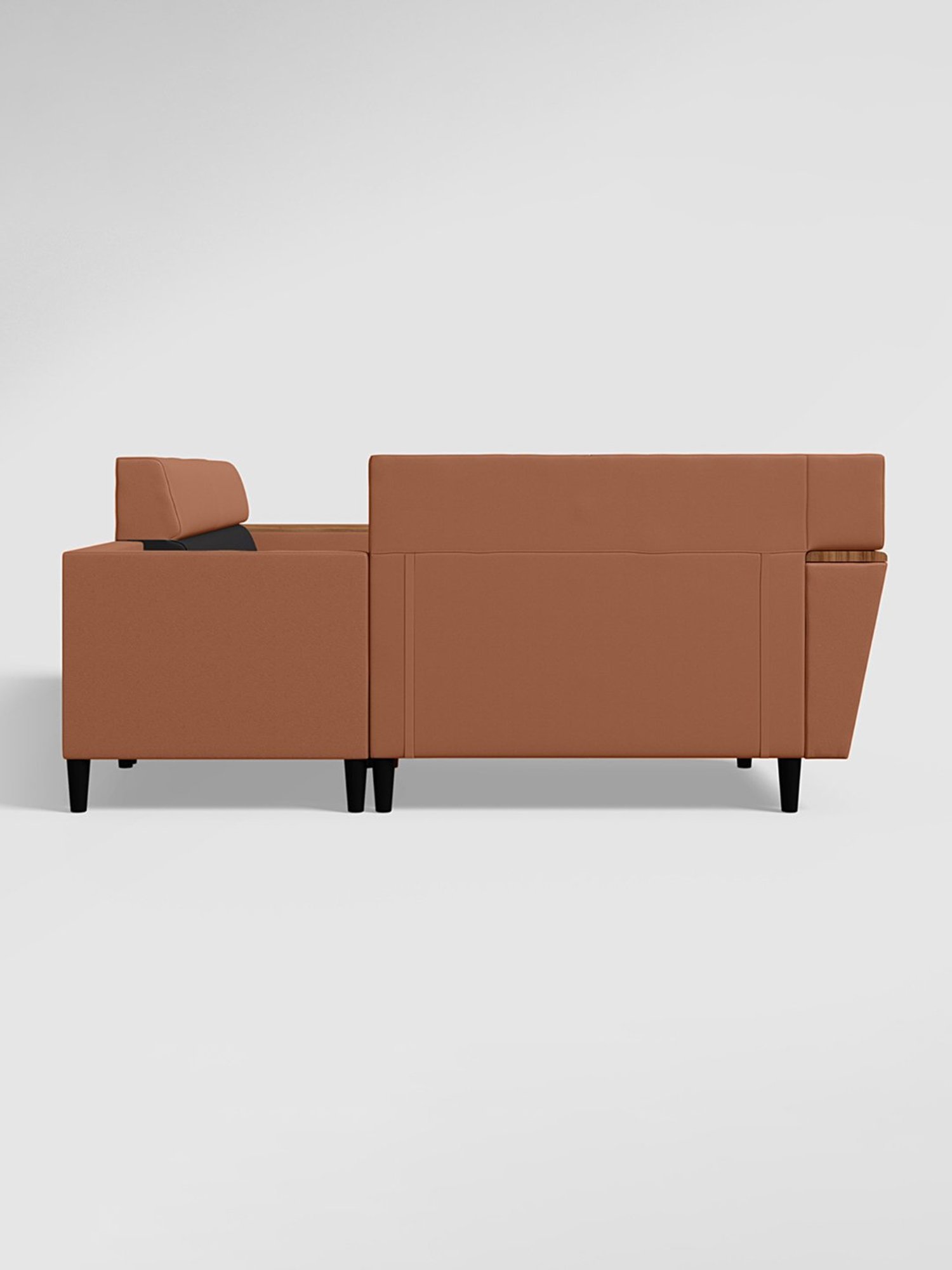 Durian Berry Black Premium Leatherette 2 Seater Sofa