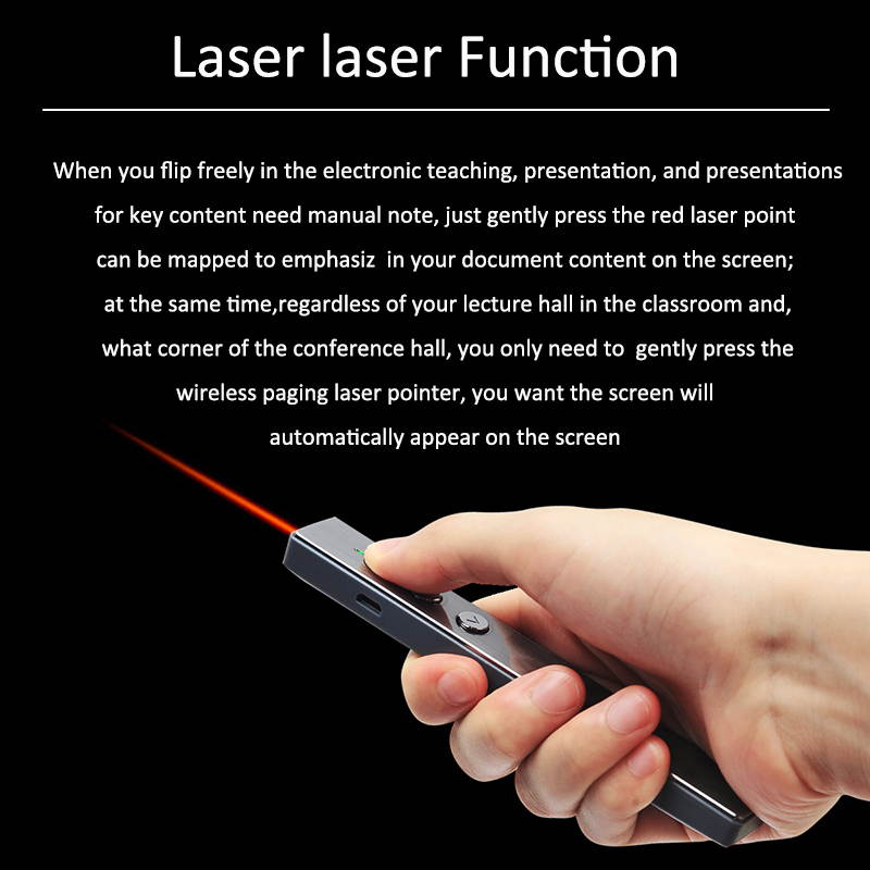 Wireless Laser Mouse Recharge Flip Pen Sensor Remote Control for Android PPT Teaching Speech