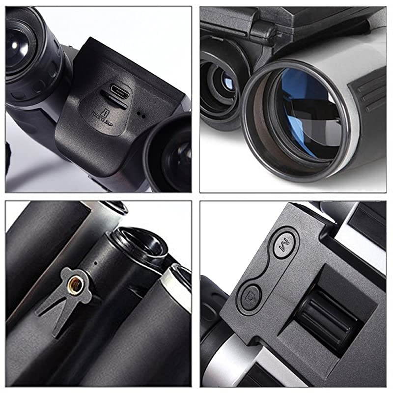 Binoculars Camera Telescope Camera 2" LCD Display 12x32 5MP Video Photo Recorder with Free 8GB Micro SD Card for Watching Bird Football Game Concert