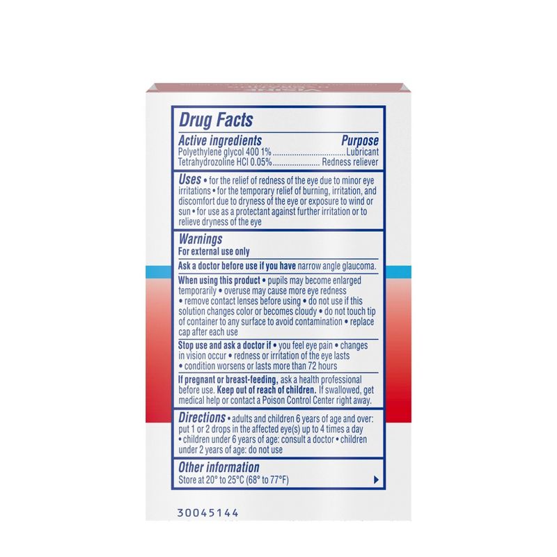 Visine Advanced Redness + Irritation Relief Lubrication / Redness Eye Drops - .28 fl oz