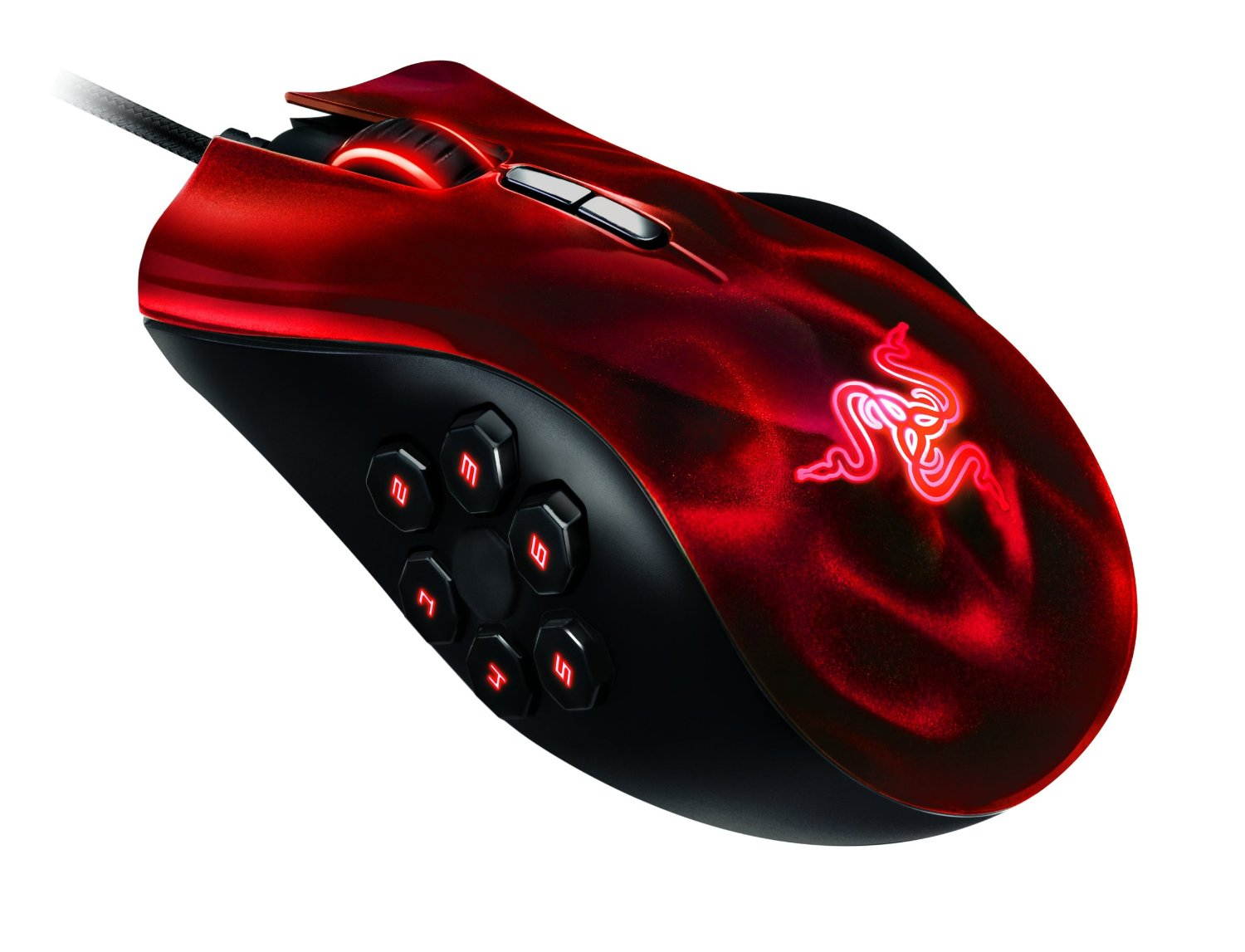 Razer Naga Hex MOBA PC Gaming Mouse - Red