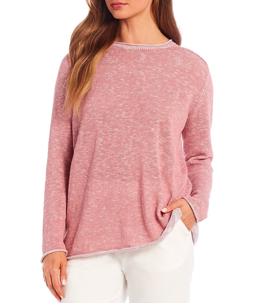 J.McLaughlin Jamey Crew Neck Button Trim Raglan Sleeve Sweater