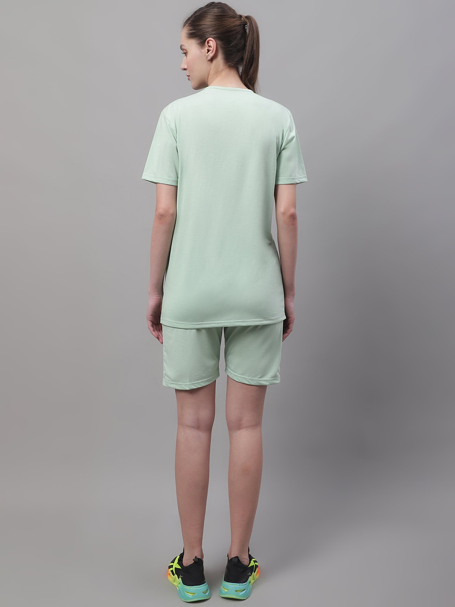 Vimal Jonney Blue & Light Green T-Shirt With Shorts - Pack of 2