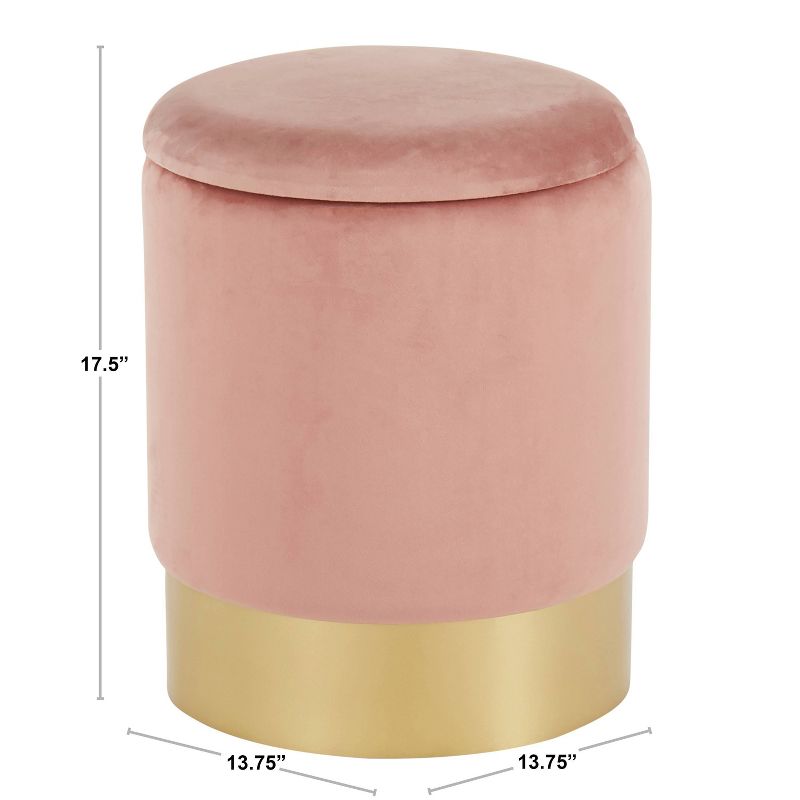 Marla Contemporary Nesting Pleated Ottomans Gold/Gray - LumiSource