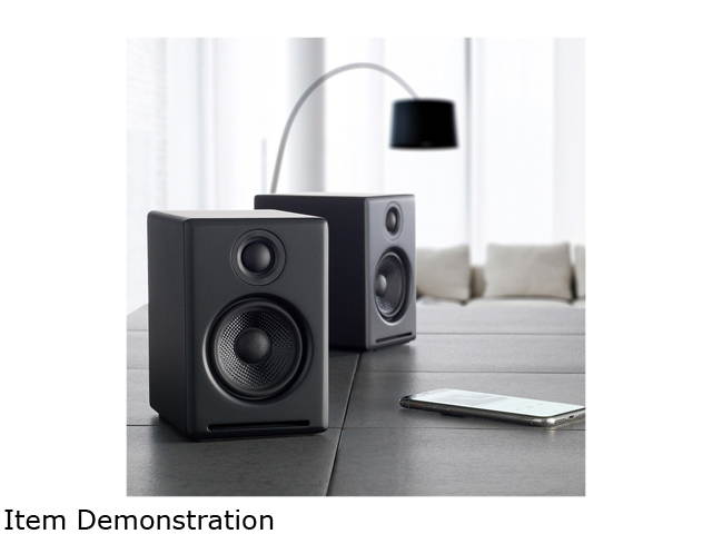 AudioEngine A2+ Wireless Speaker System in Satin Black Paint