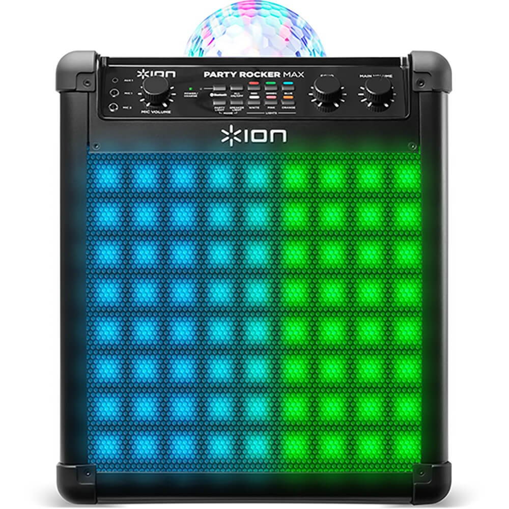 Ion PARTYRCKRMAX Wireless Rechargeable Speaker with Multi-Effect Party Lights