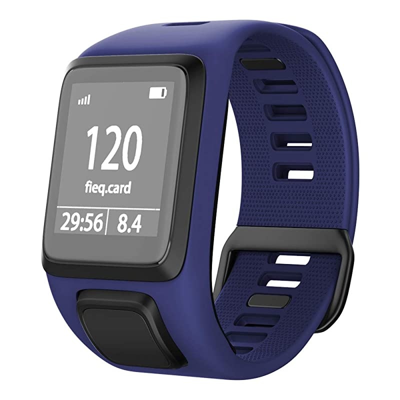 Silicone Watch Band Replacement for SparkSpark 3Golfer 2AdventurerRunner 23 Smartwatch for Man WomenDark Blue