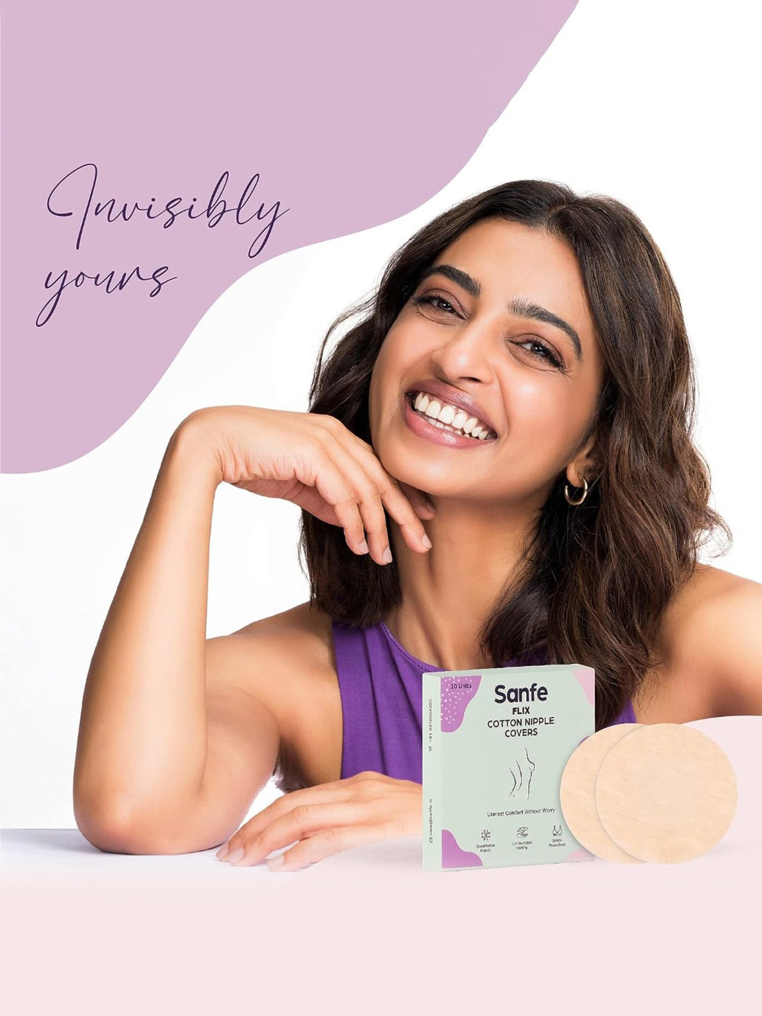 Sanfe Flix Cotton Nipple Covers - 10 Pieces