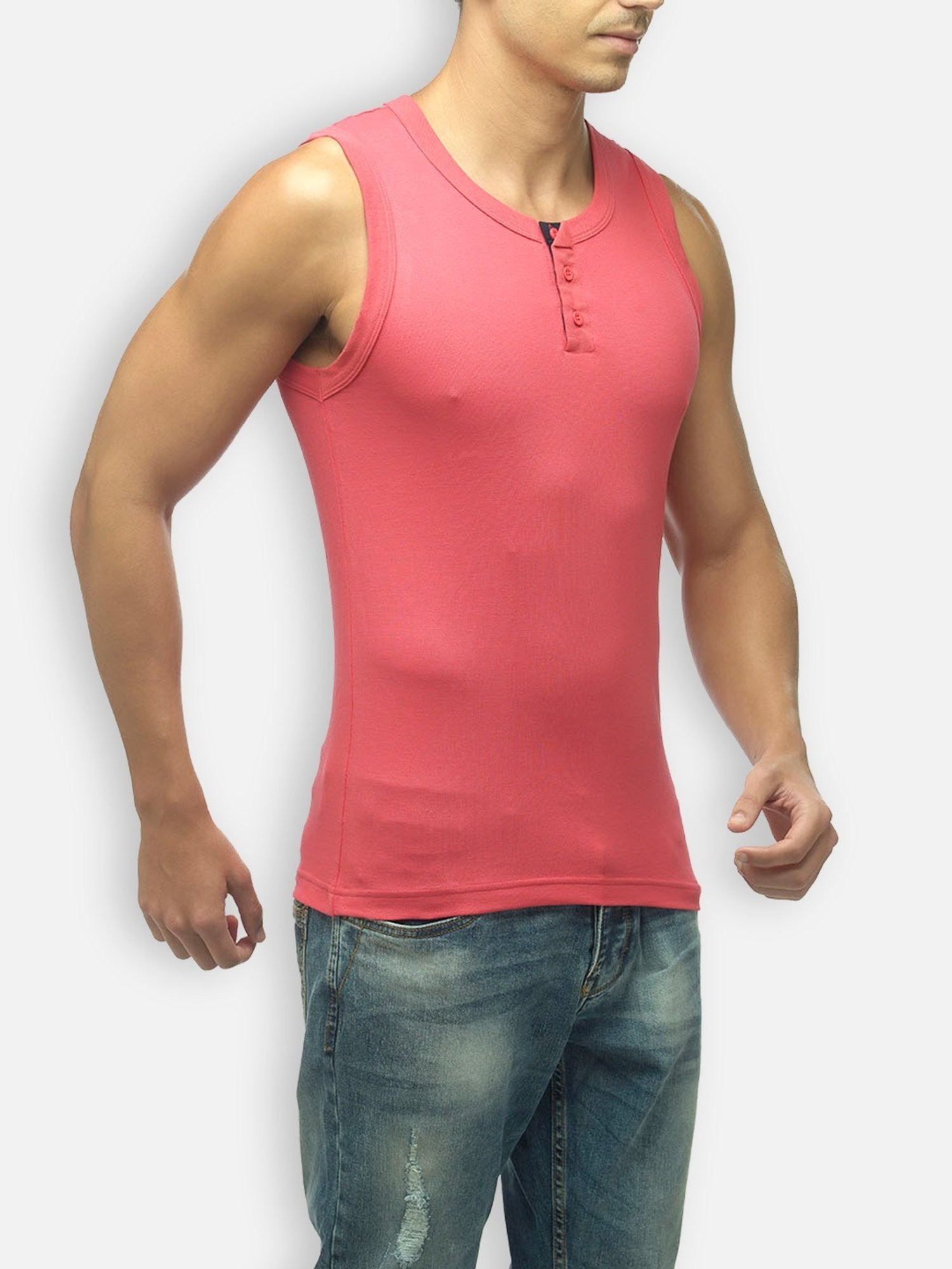 Zoiro Blue & Red Regular Fit Vest - Pack Of 2