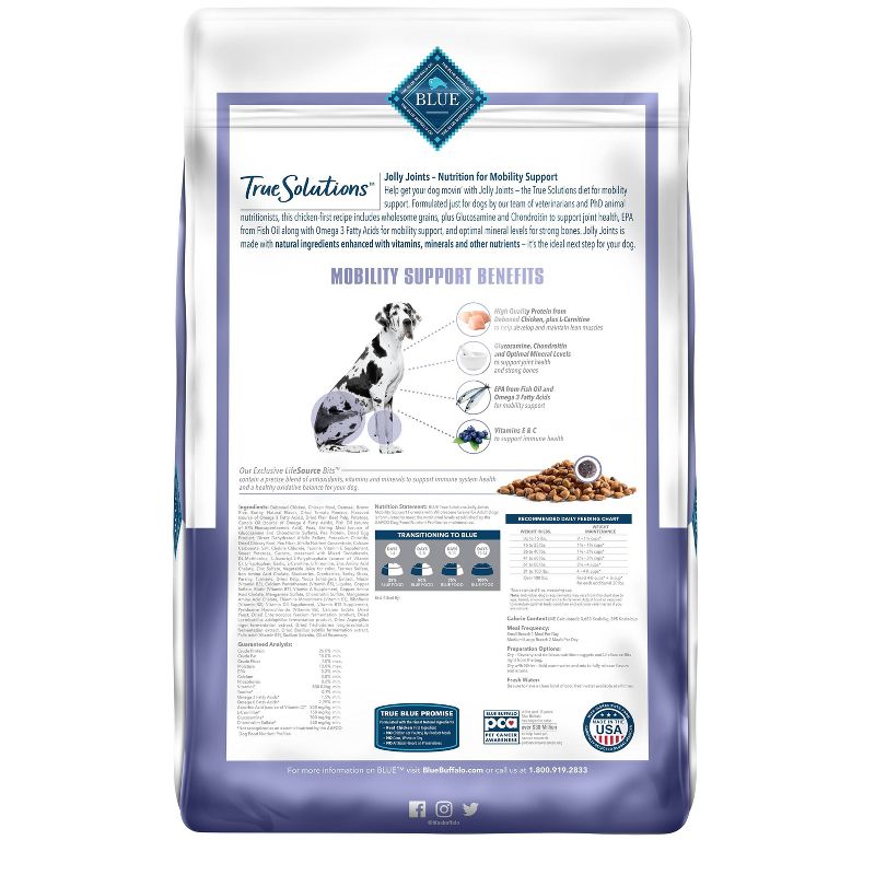 Blue Buffalo True Solutions Jolly Joints Mobility Support Adult Dry Dog Food - 20lbs