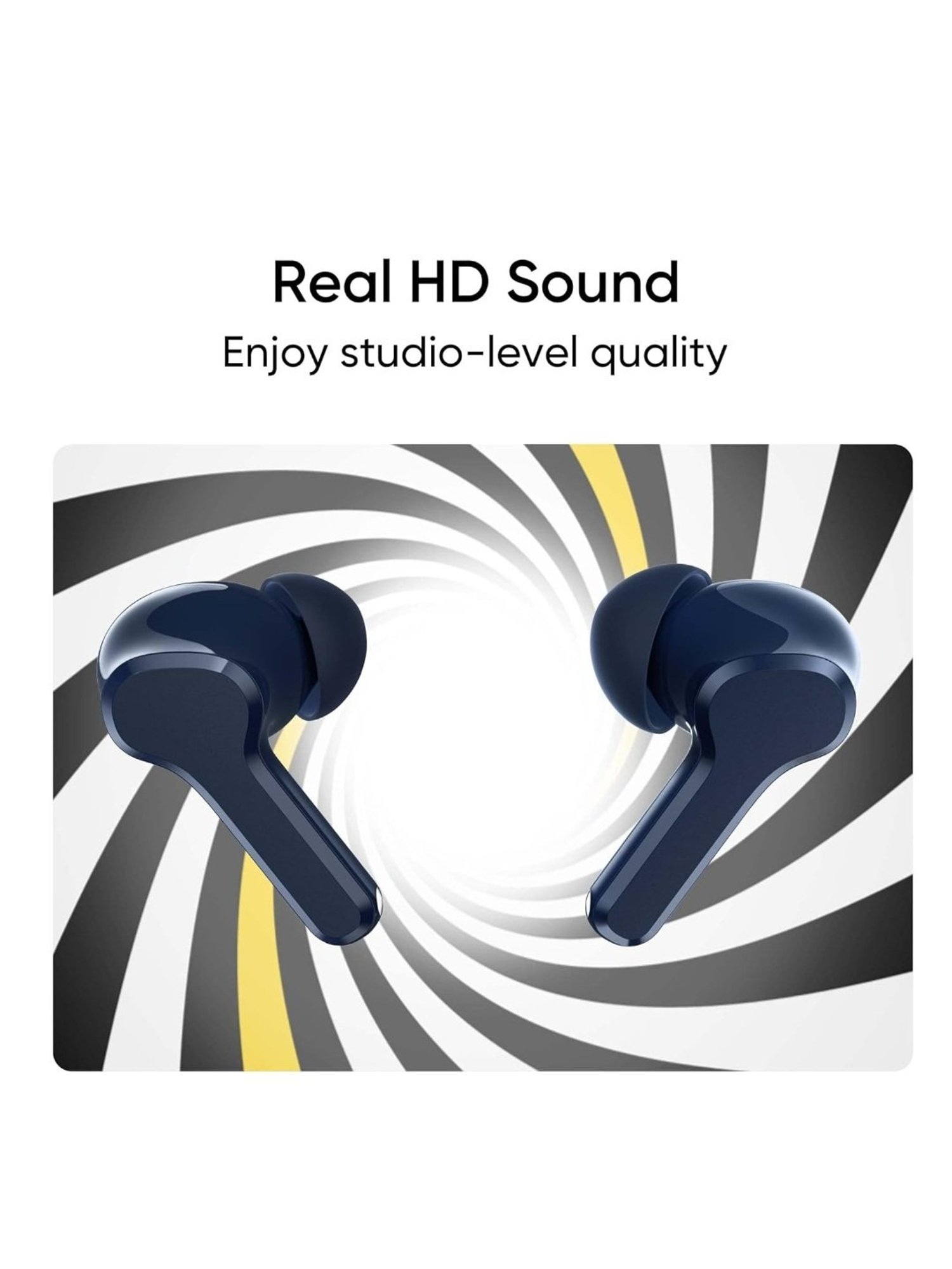 realme TechLife Buds T100 In Ear BT Earbuds with AI ENC for Call, 28H Playback (Blue, True Wireless)