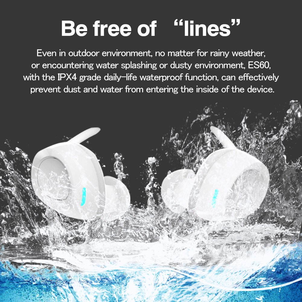 Zgeer Bluetooth 4.2 Wireless TWS In Ear Stereo Bass Earphone Sports Headset,Microphone Charging Box