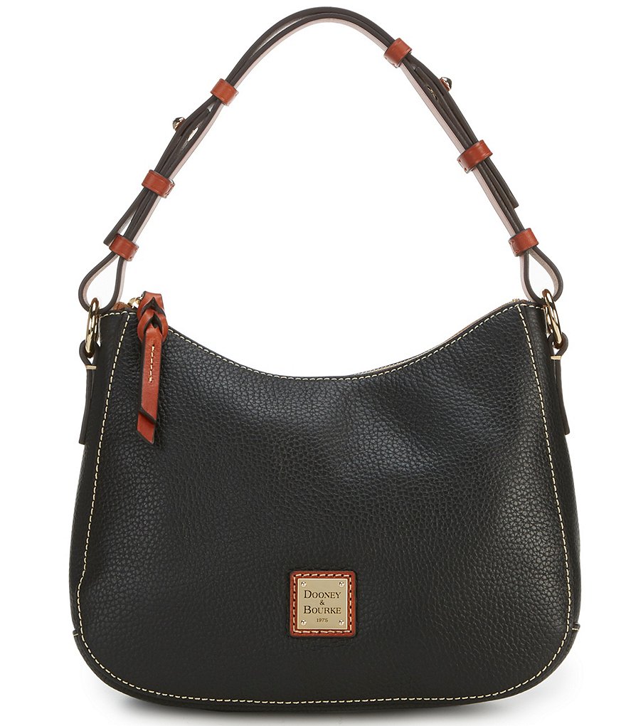 Dooney & Bourke Pebble Collection Small Kiley Leather Zip Top Hobo Bag
