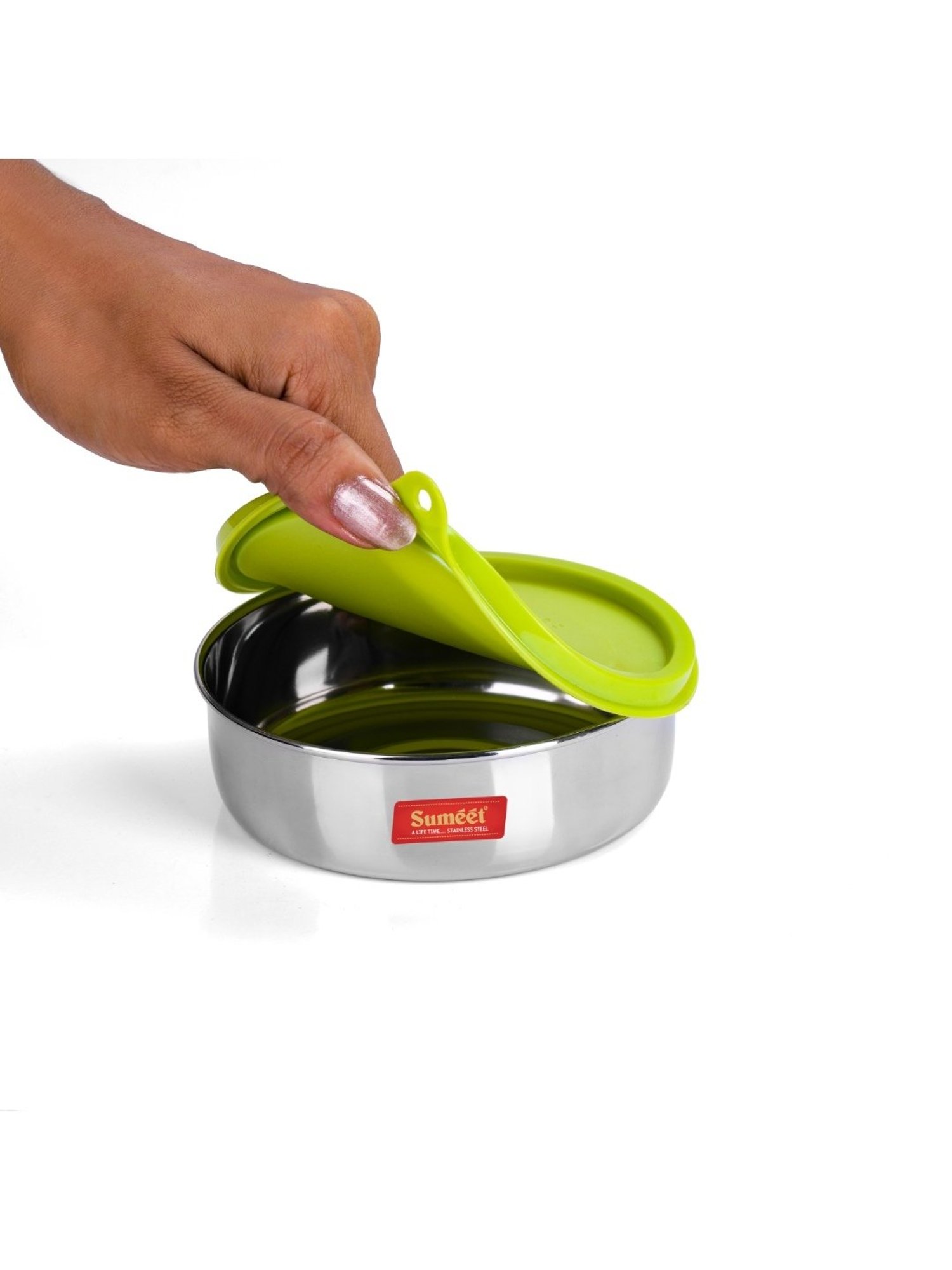 Borosil Grey Stainless Steel Lunch Box - Set of 4