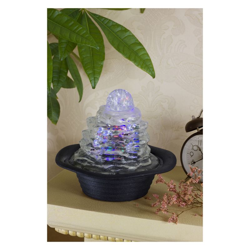 7.75" H Resin Outdoor Fountain - Black - Ore International