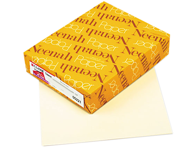Neenah Paper 05221 Classic Linen Stationery Writing Paper, 24lb, 8-1/2 x 11, Baronial Ivory, 500/Rm