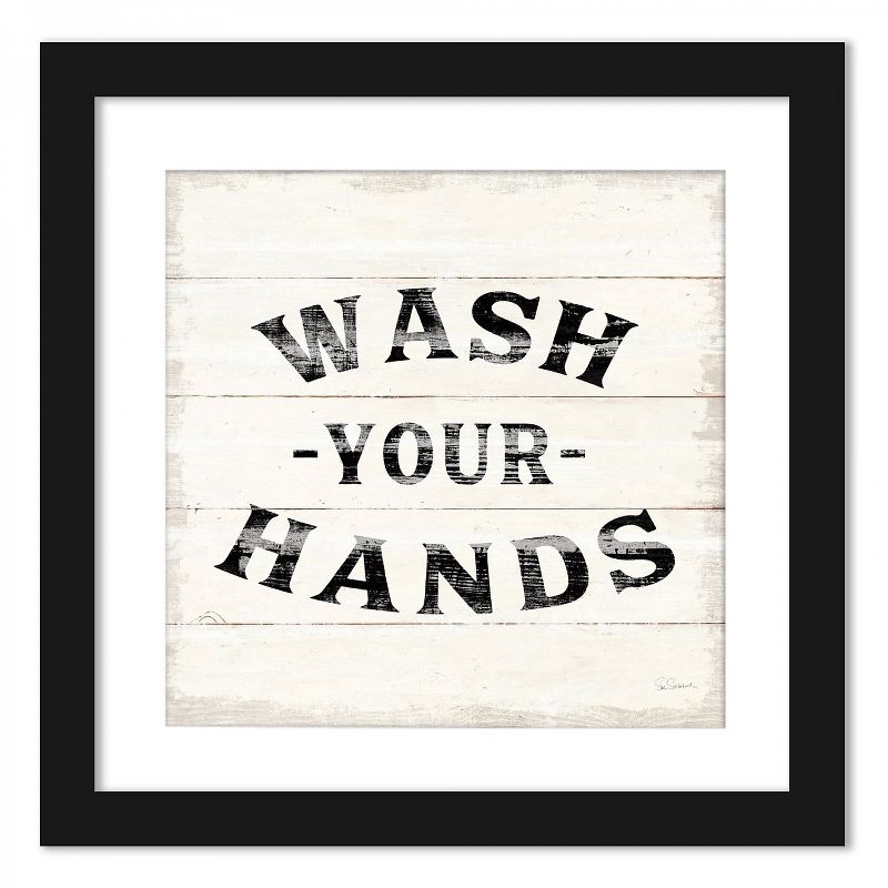 Americanflat Wash Your Hands Brush Your Teeth - Set of 2 Framed Prints by Wild Apple