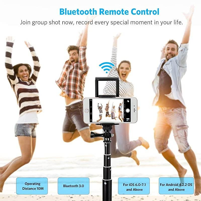 61 Selfie Stick Tripod  Bluetooth Selfie Stick with Tripod Stand and Remote Phone Tripod Extendable Compatible iPhone 11 pro Xs Max Xr X 8 7 Plus Android Samsung Phone Vlogging Live Stream
