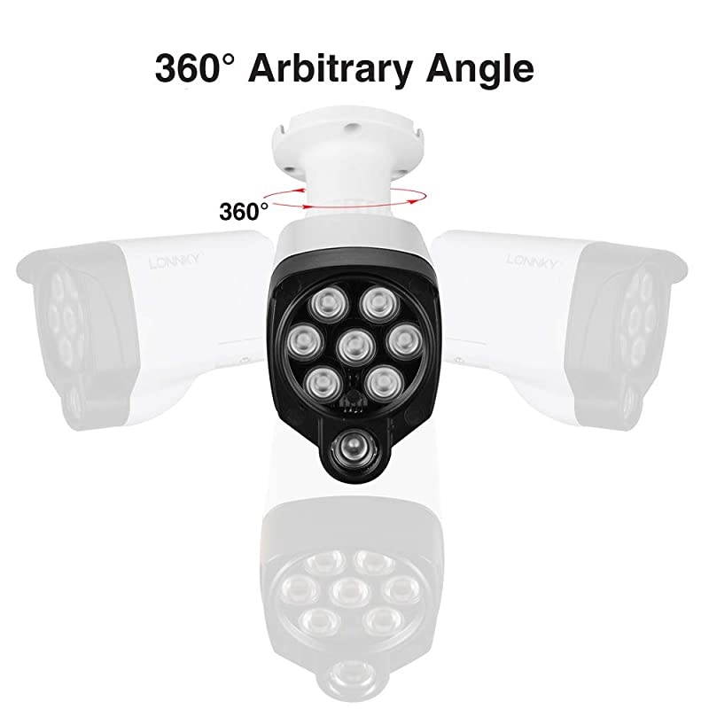 LED IR Illuminator Wide Angle 8-LEDs 90 Degree 100Ft IR Infrared Flood Light for CCTV Security Cameras, IP Camera, Bullet Camera, Dome Camera, Suitable for Outdoor Use(White)