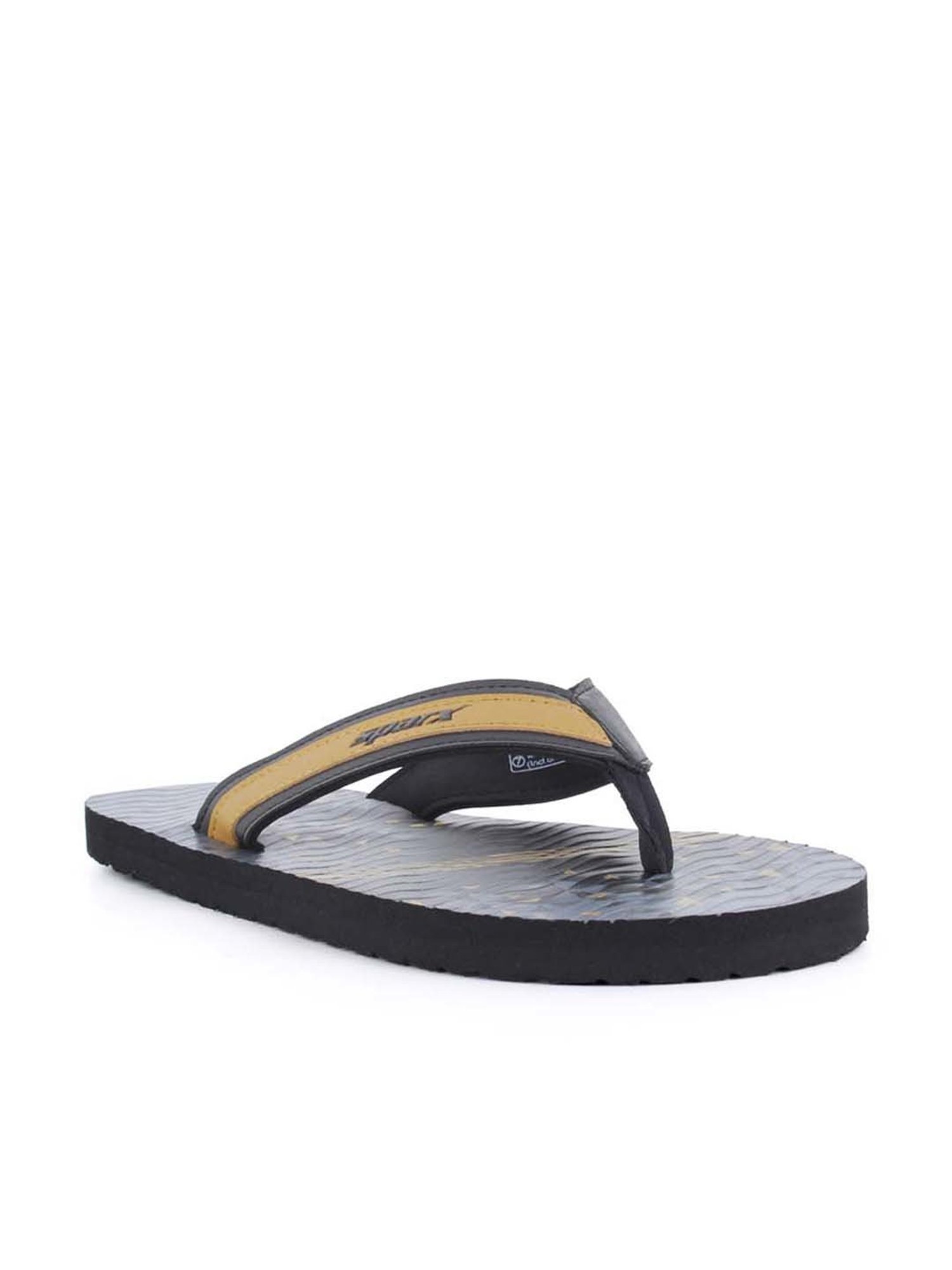Sparx Men's Black Flip Flops