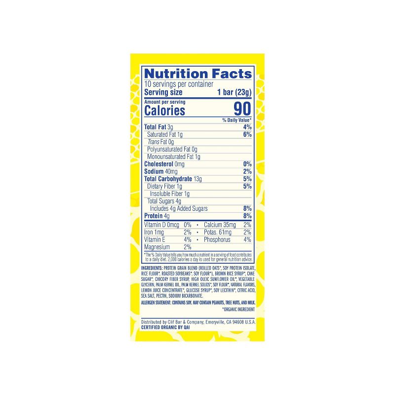 LUNA Lemonzest Nutrition Bar Minis - 10ct