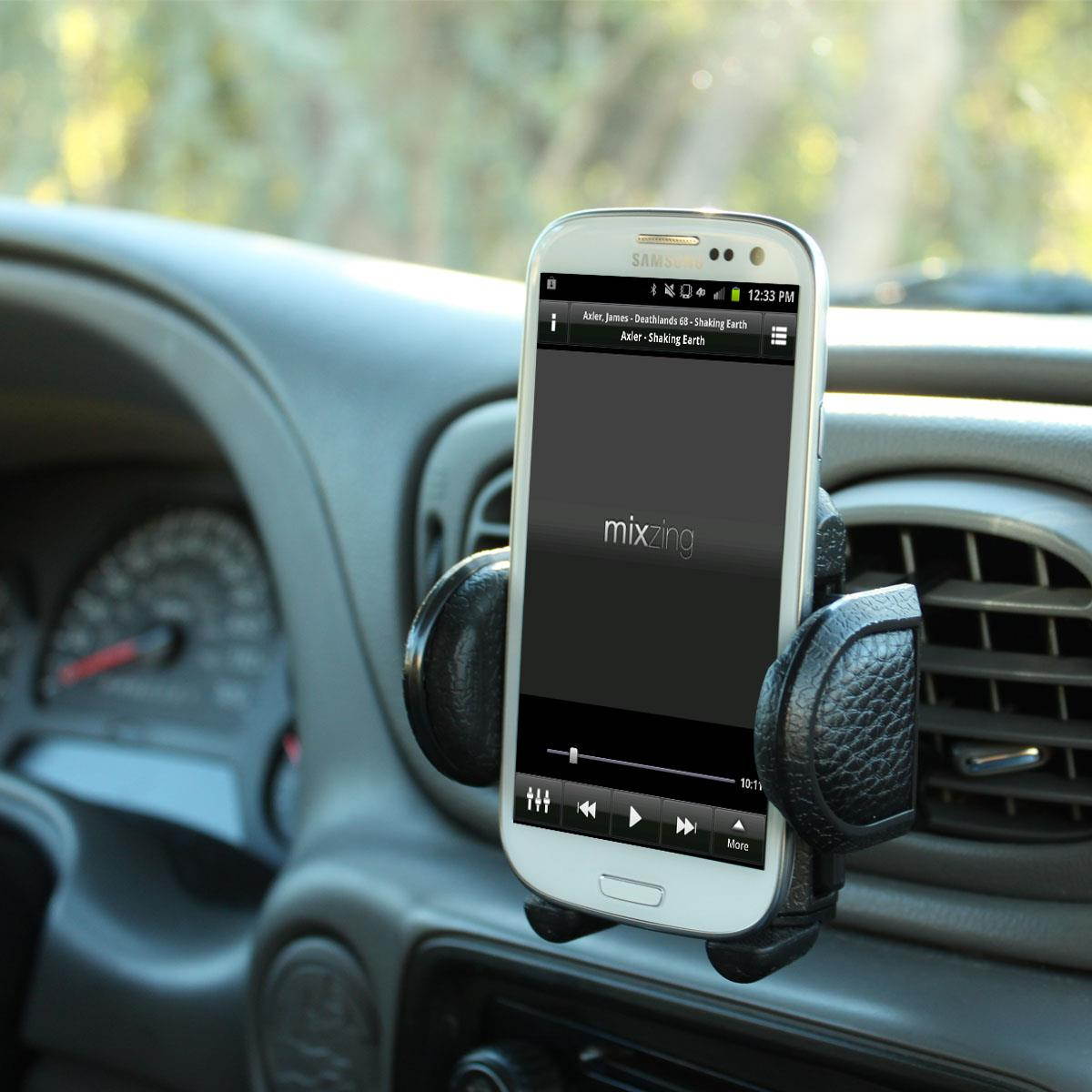 USA Gear Car Air Vent Mount Holder for Samsung Galaxy S4 , S3 , Stellar / Exhilarate / Focus 2 / Brightside / Galaxy Ace 2 / Captivate Glide & More - Includes Cleaning Kit