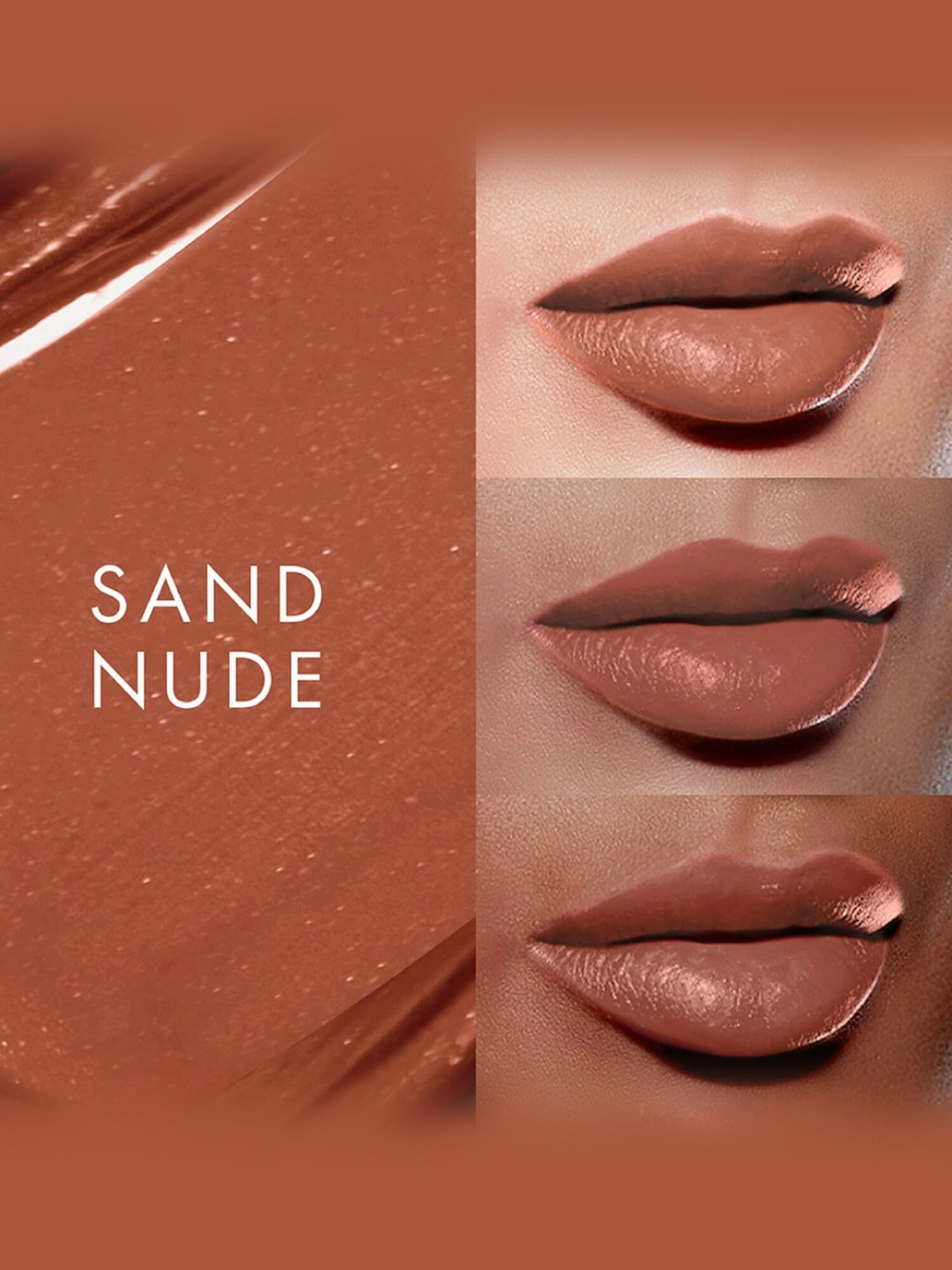 Lakme Glitterati Shine Lipstick Sand Nude - 3.4 gm