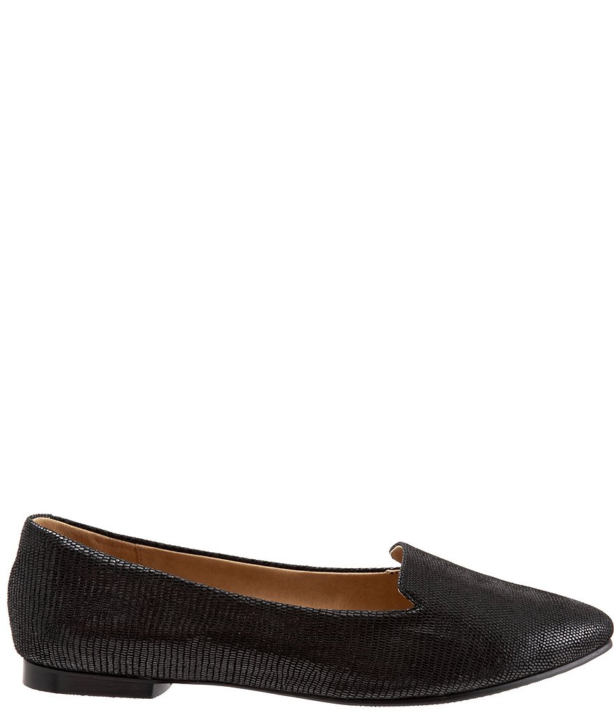 Trotters Harlow Lizard Patent Suede Leather Slip-Ons
