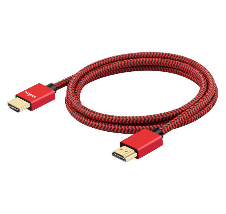 HDMI Cable 6 FT (4K UHD HDMI 2.0 Ready) - Braided Cord - Ultra High Speed 18Gbps - Gold Plated Connectors - Ethernet & Audio Return - Video 4K 2160p HD 1080p 3D - Xbox PlayStation PS3 PS4 PC Apple TV