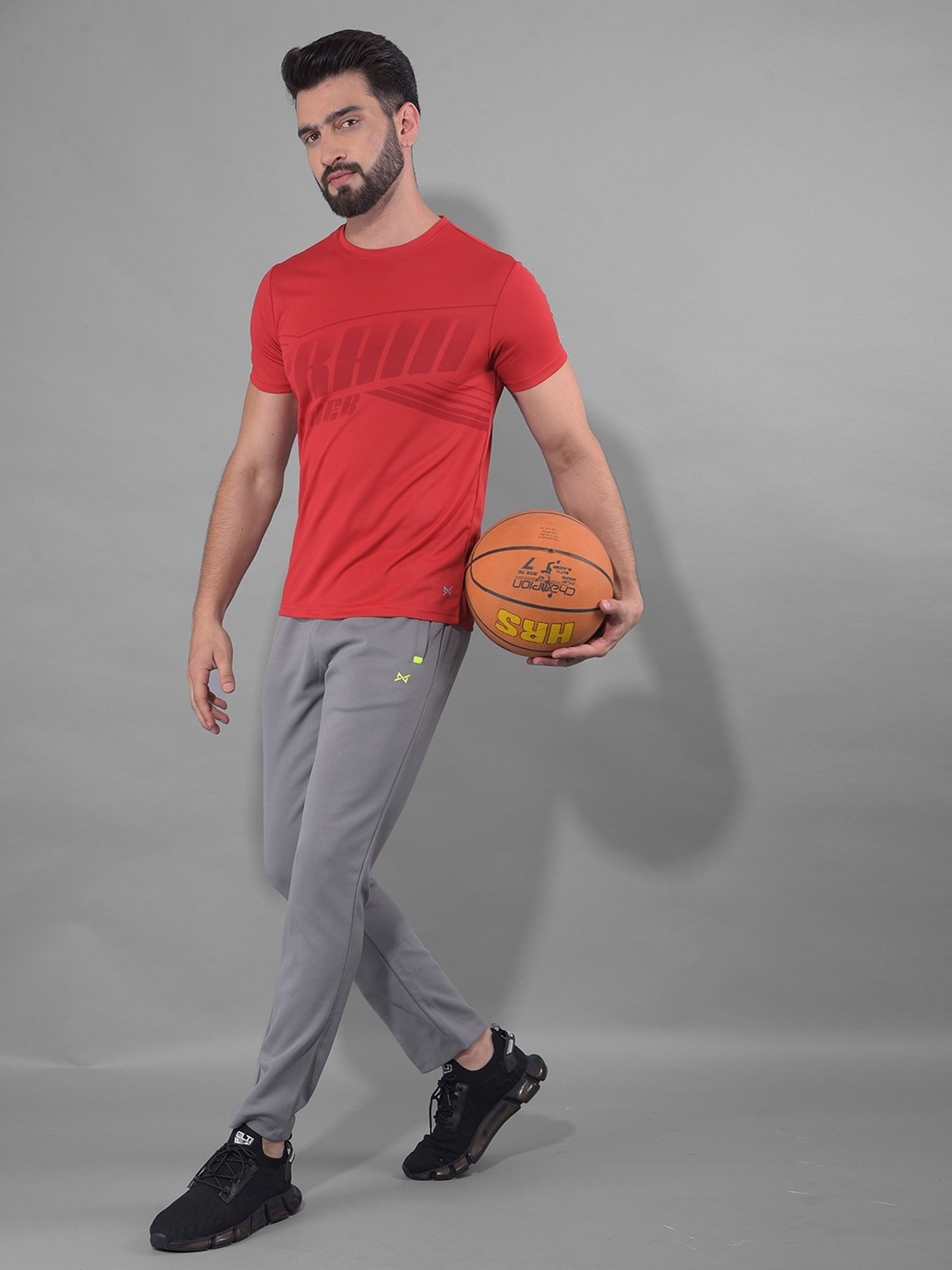 Force NXT Multicolored Regular Fit Printed Sports T-Shirt - Pack Of 3