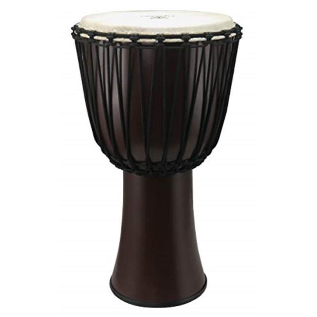 tycoon percussion 12 fiberglass rope tuned djembe dark brown finish, tfaj12db