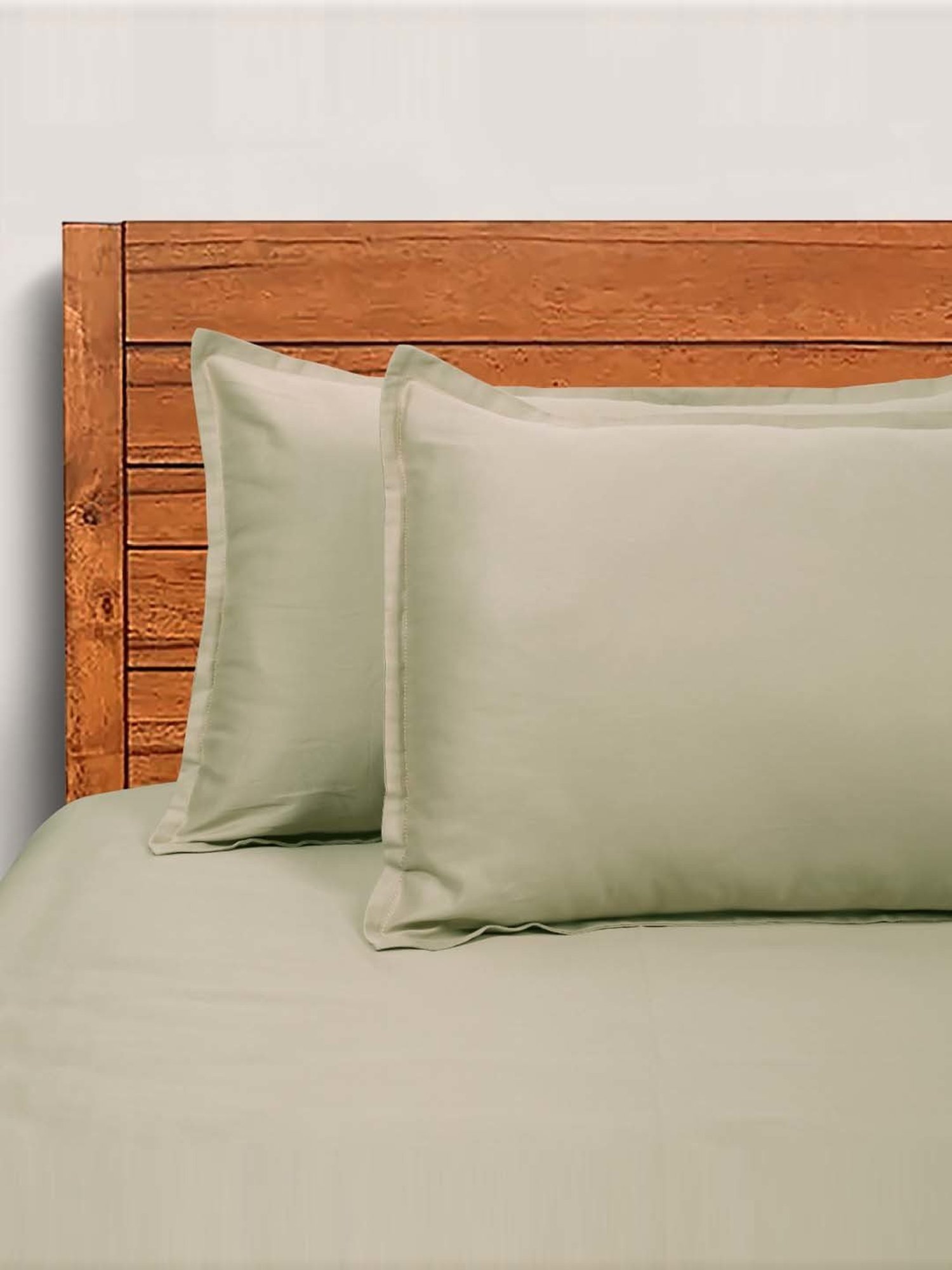 Saral Home Sheen Shine Beige 300 TC Cotton Queen Bedsheet with 2 Pillow Covers