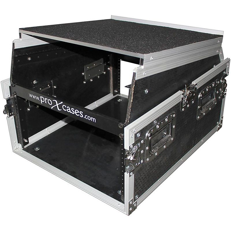 ProX 6U Rack x 13U Top Mixer DJ Combo Flight Case with Laptop Shelf