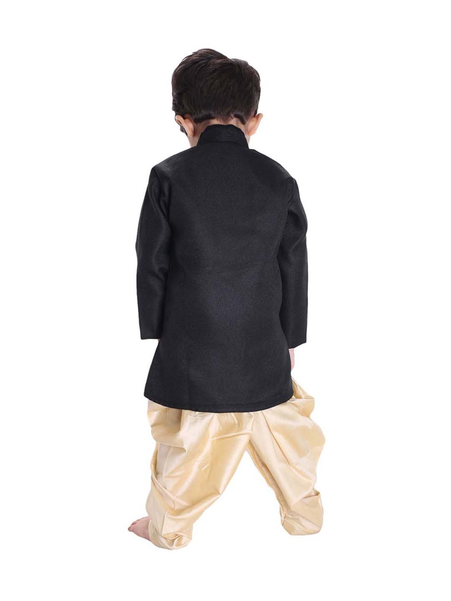 VASTRAMAY Boys Turquoise Floral Full Sleeves Indowestern