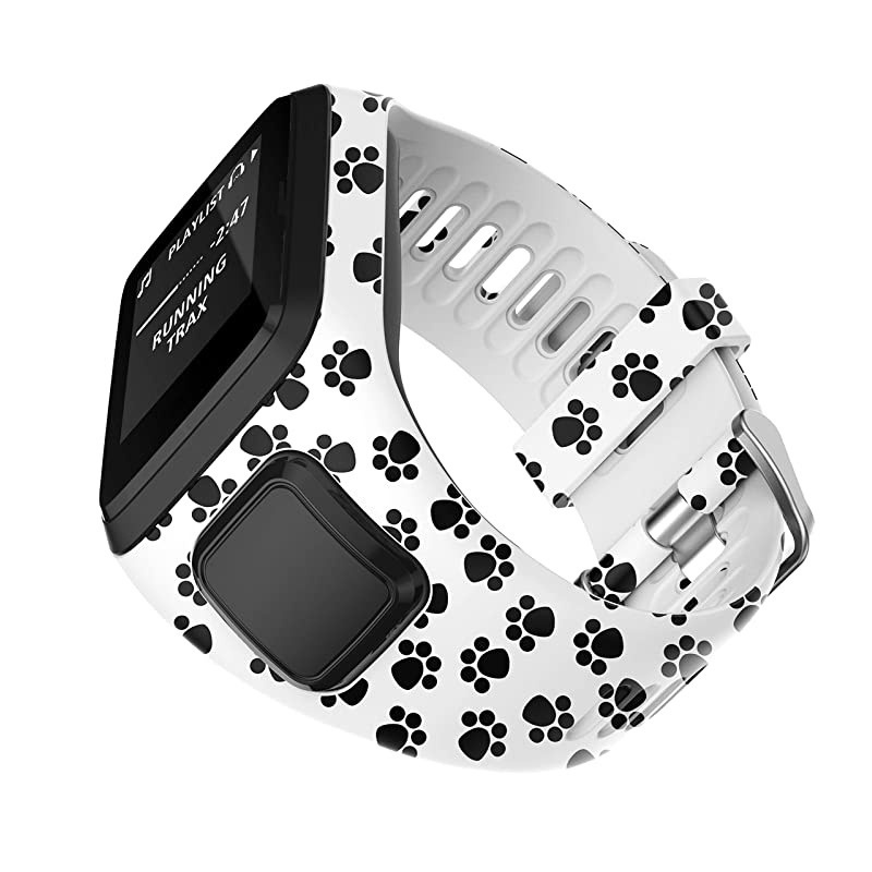 Bands for Tomtom Runner 2/3 Strap,Compatible with Spark 3/Golfer2/Adventurer,Rubber Replacement Band for Screen Protector-GPS Smart Watch Accessories.