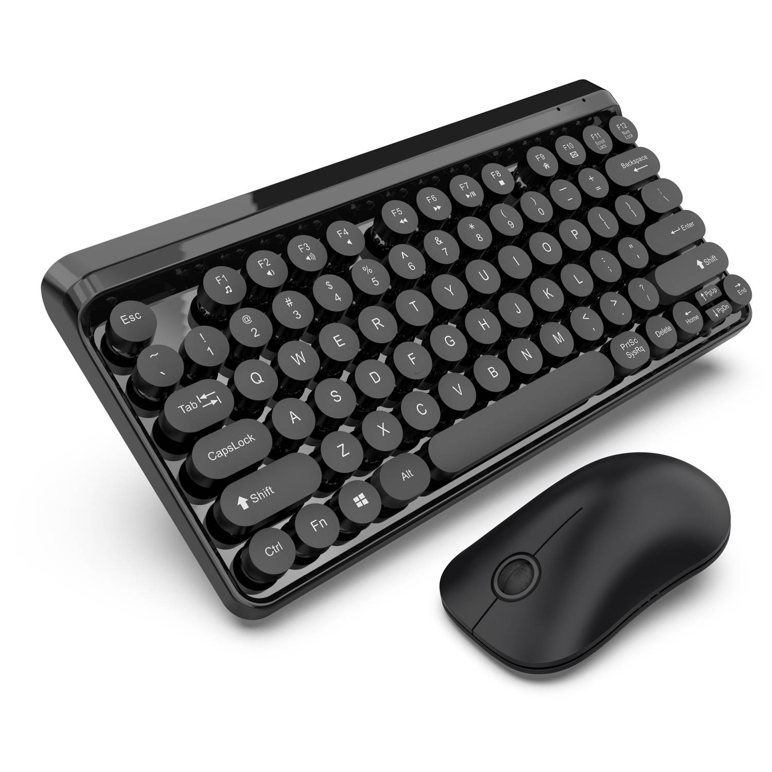 AUTENS 2.4G Wireless Keyboard and Mouse Combo Punk Keycap 77 Keys with USB Receiver for PC, Desktop, Computer, Laptop, Windows XP/Vista/7/8/10