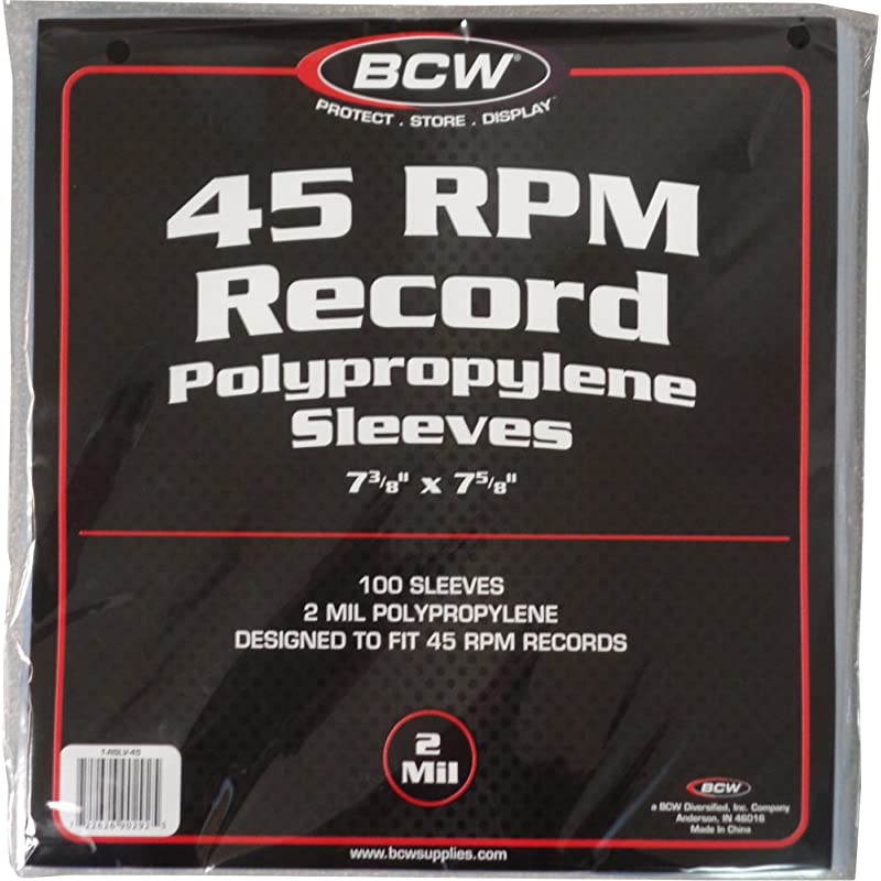 Vinyl 45 RPM 7 Record Poly Outer Sleeves 2 Mil New