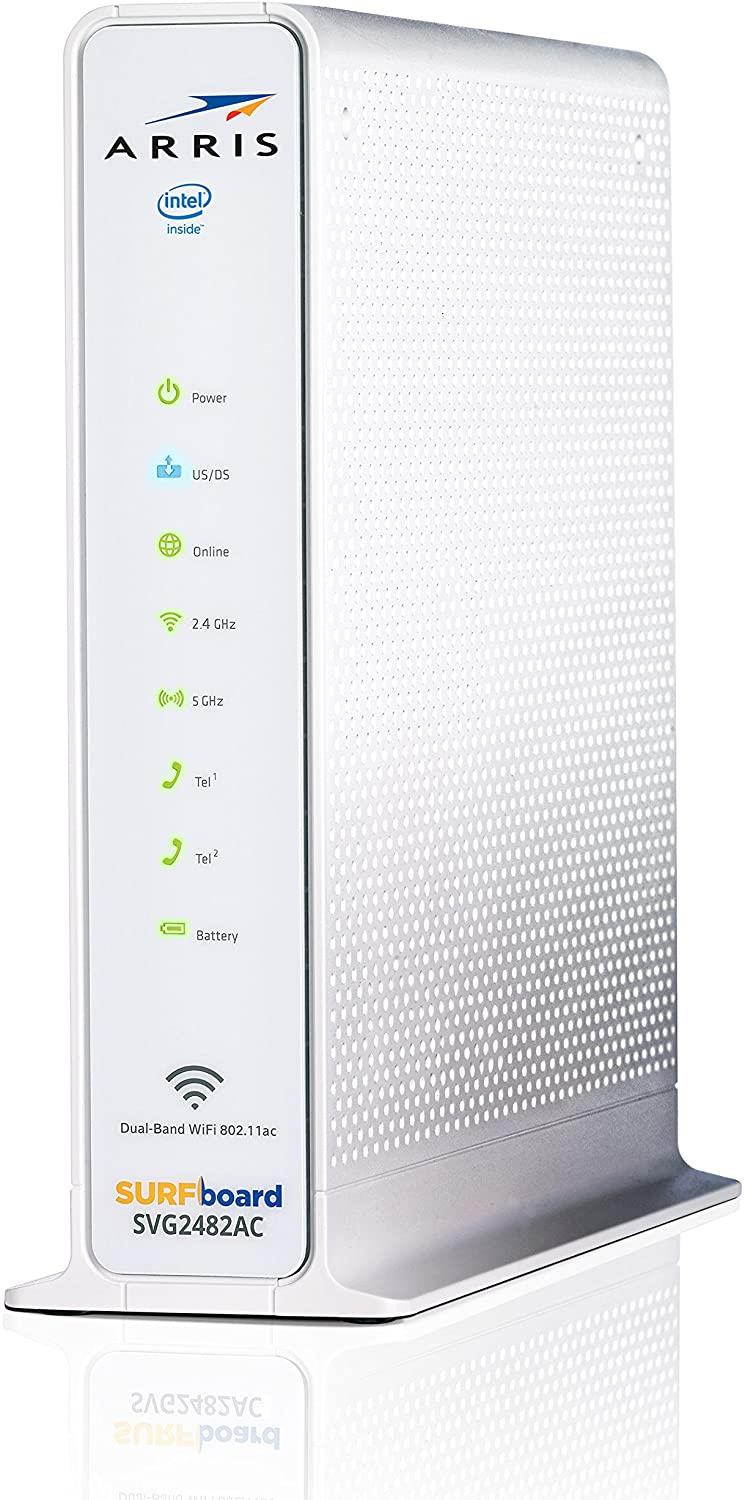 ARRIS Surfboard (24x8) Docsis 30 Cable Modem Plus AC1750 Dual Band Wi-Fi Router and Xfinity Telephone