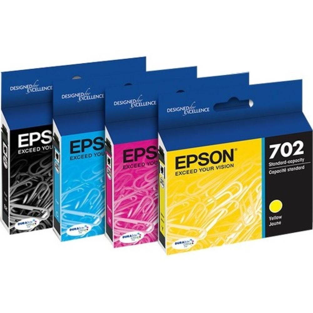 Epson Durabrite Ultra 702 Ink Cartridge - Black Cyan Magenta Yellow