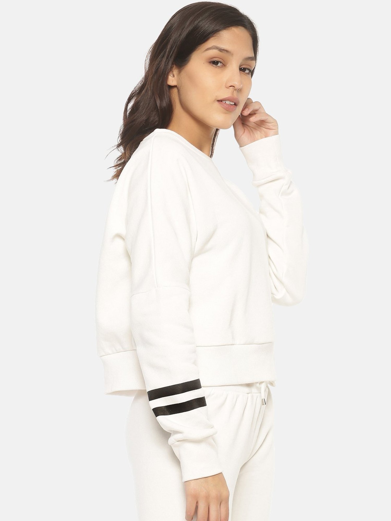 ISU White Regular Fit Sweatshirt