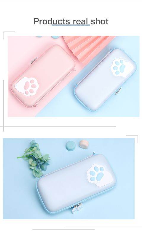 Cute Paw Cute Pouch for Nintendo Switch Bag Travel Carrying Case for Nintendo Switch Lite Games Hard Portable Storage Bag